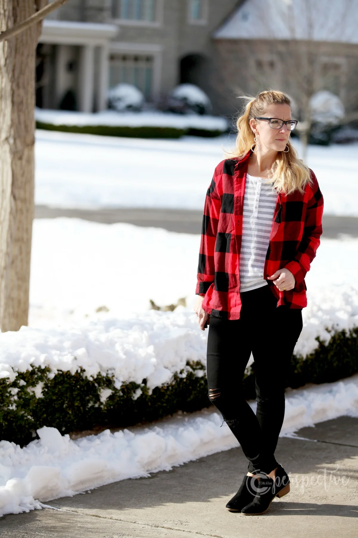 Buffalo plaid sales shirt outfit